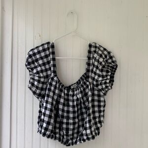 Madewell cropped gingham shirt